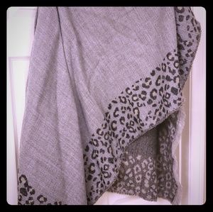 Leopard Print Reversible Poncho